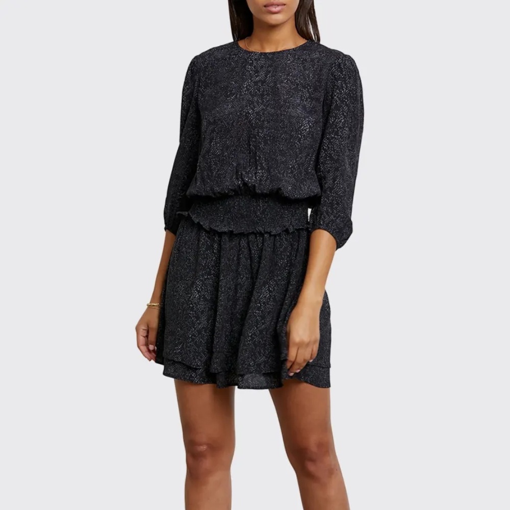 Rails Inez Long-Sleeve Crewneck Dress Small